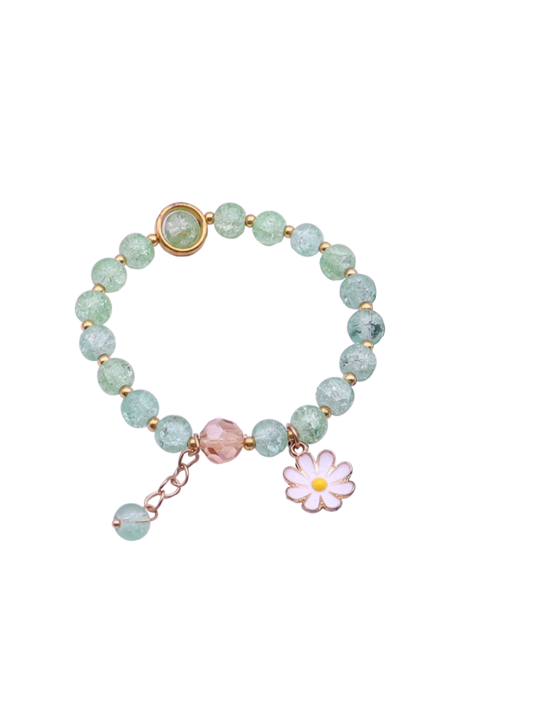 YouBella Jewellery Floral Bracelet for Girls and Women (Green)